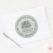 Honey Jar Label ( Skep) stippelrand (Envelop)