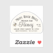 Honey Jar Label voor 3 oz Skep Jar Queen Bee (Vel)