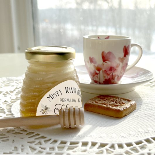 Honey Jar Label voor 3 oz Skep Jar Queen Bee