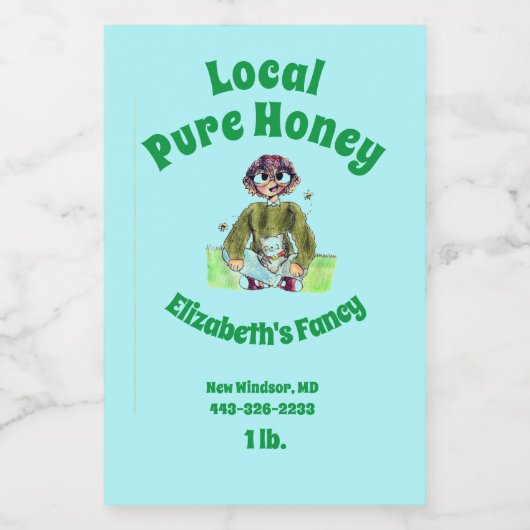 Honey Jar Label Wijn Etiket (Enkel label)