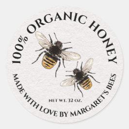 Honey Jar Labels Honeybee Honeycomb