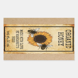 Honey Jar Labels Honeybee Honeycomb Bee Apiary