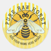 Honey Jar Labels | Honeybee Honeycomb Bee Apiary (Voorkant)