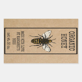 Honey Jar Labels Honeybee Honeycomb Bee Apiary