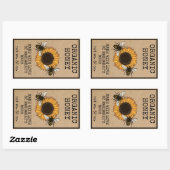Honey Jar Labels Honeybee Honeycomb Bee Apiary (Vel)