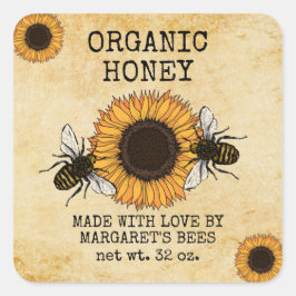 Honey Jar Labels Honeybee Honeycomb Bee Apiary
