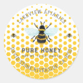 Honey Jar Labels | Pure Honing Custom Level (Voorkant)