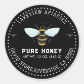 Honey Jar Labels | Pure Honing Custom Level (Voorkant)