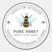 Honey Jar Labels | Pure Honing Custom Level (Voorkant)