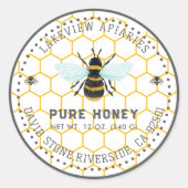 Honey Jar Labels | Pure Honing Custom Level (Voorkant)