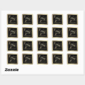 Honey jar modern script koningin bee square sticke vierkante sticker (Vel)