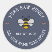 Honey Jar Stickers | Bee & Honeycomb Apiary Labels (Voorkant)