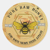 Honey Jar Stickers | Bee & Honeycomb Apiary Labels (Voorkant)