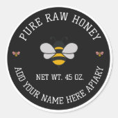 Honey Jar Stickers | Bee & Honeycomb Apiary Labels (Voorkant)