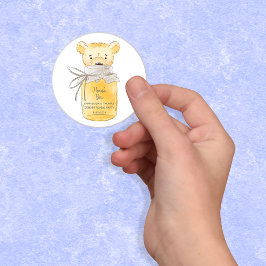 Honey Jar Teddy Bear Bedankt Ronde Sticker