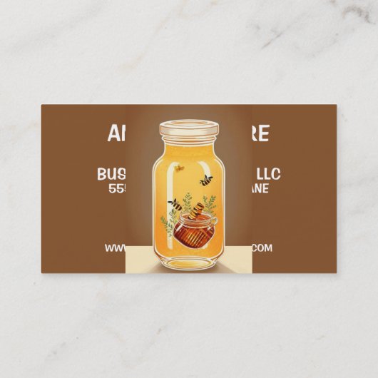 Honey Jar Visitekaartje (Achterkant)