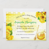 Honey Jar Yellow Green Moeder to Bee Baby shower Kaart (Voorkant)