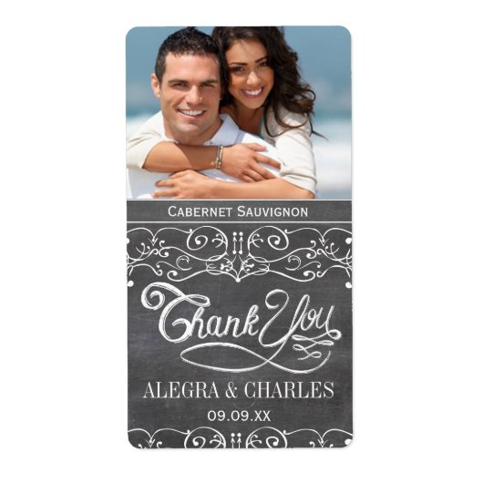 Honey Jelly Jar Labels 4 Foto Trouwwijn Labels (Voorkant)