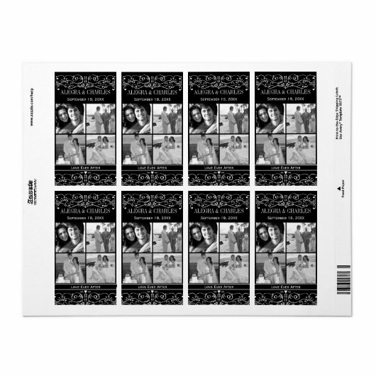 Honey Jelly Jar Labels 4 Foto Wedding Jar Favoriet (Full Sheet)