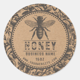 Honey Label Kraft | Bloemen en bijen