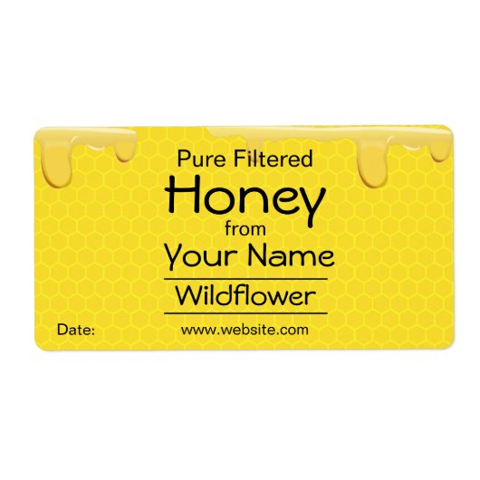 Honey Labels Honeycomb Voeg Jouw namen toe (Voorkant)