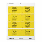 Honey Labels Honeycomb Voeg Jouw namen toe (Full Sheet)
