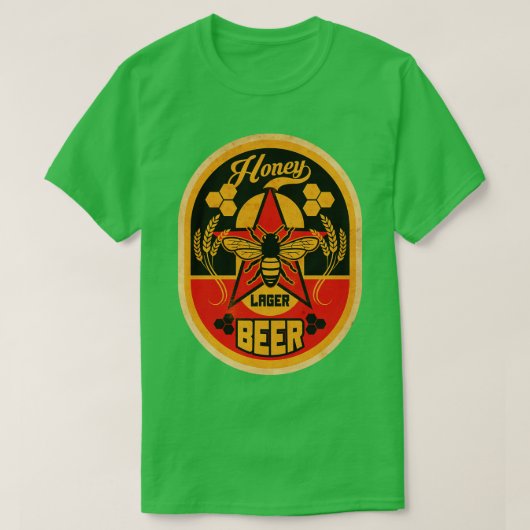 Honey Lager Bier T-shirt (Design voorkant)