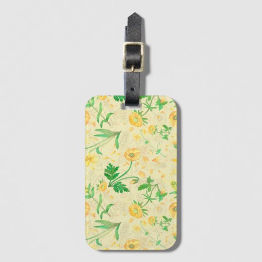 Honey Lemon Flowers OrangeTravel Label Bagagelabel (Voorkant (verticaal))