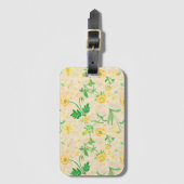 Honey Lemon Flowers Sand BeigeTravel Label Bagagelabel (Voorkant (verticaal))