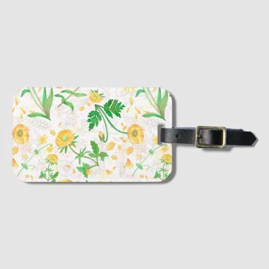 Honey Lemon Flowers Snow White Travel Label Bagagelabel (Voorkant (horizontaal))