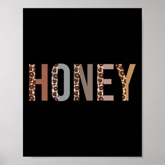 Honey Leopard print mam Cute Moederdag Funny Gra (Voorkant)
