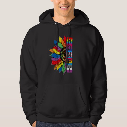 Honey LGBTQ Gay Pride Sunflower Hoodie (Voorkant)