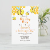 Honey Little Bee 2e verjaardag Kaart (Staand voorkant)