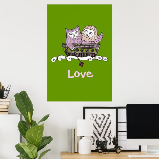 Honey Love Art Poster (Thuiskantoor)