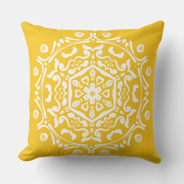 Honey Mandala Buitenkussen (Voorkant)