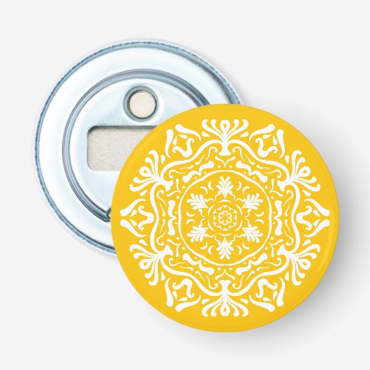 Honey Mandala Button Flesopener (Voorkant)