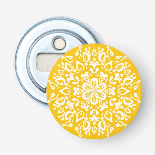 Honey Mandala Button Flesopener (Voorkant)