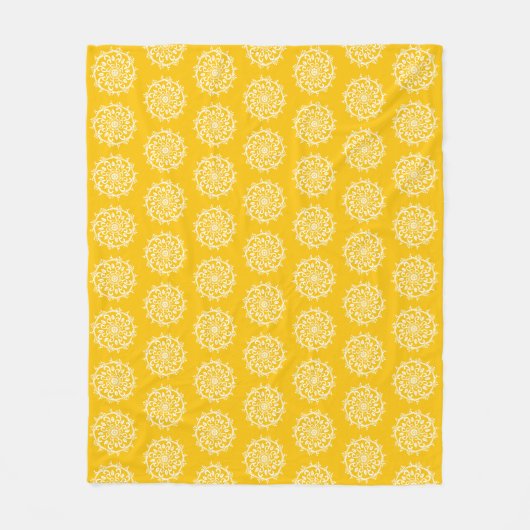 Honey Mandala Fleece Deken (Voorkant)