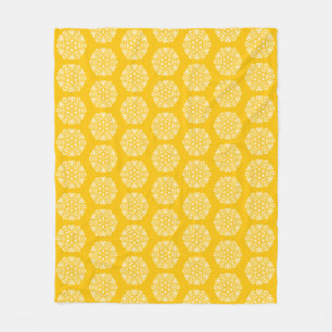 Honey Mandala Fleece Deken