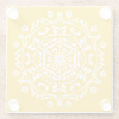 Honey Mandala Glazen Onderzetter (Achterkant)
