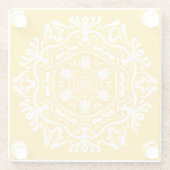 Honey Mandala Glazen Onderzetter (Achterkant)