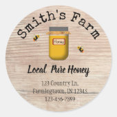 Honey Mason Jar Business Product Round Sticker (Voorkant)
