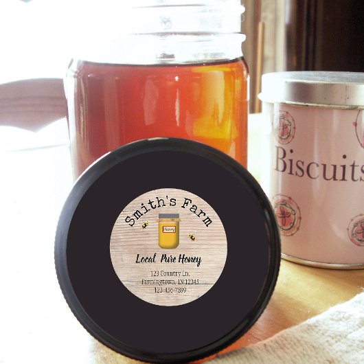 Honey Mason Jar Business Product Round Sticker