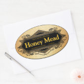 Honey Mead Golden Microbrouwery Ovale Sticker (Envelop)