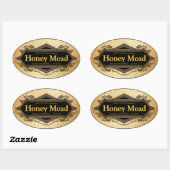 Honey Mead Golden Microbrouwery Ovale Sticker (Vel)