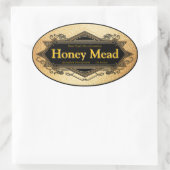 Honey Mead Golden Microbrouwery Ovale Sticker (Tas)