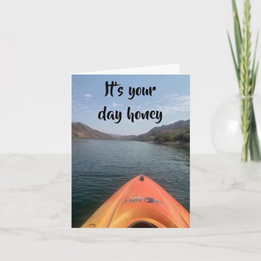 *HONEY* "MOOIE GLADDE RIT" VOOR JE VERJAARDAG KAART (Voorkant)