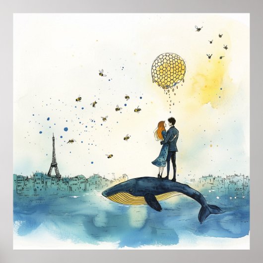 Honey-Moon in Parijs Poster (Voorkant)