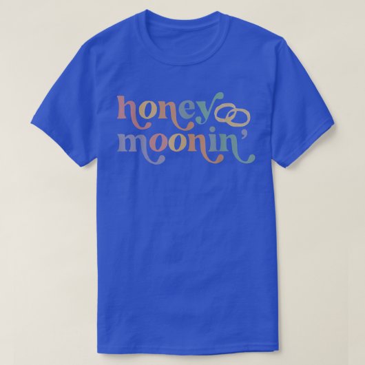 Honey Moonin Fun Honeymoon Bride en Groom Ring Lo T-shirt (Design voorkant)