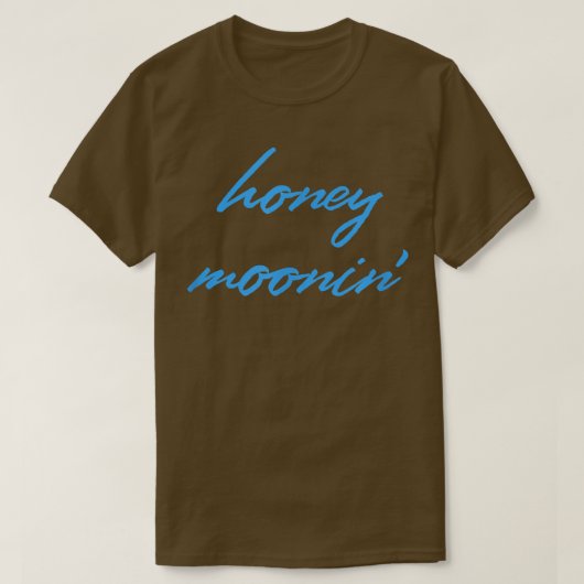 Honey MooninBlue Matching CouplesHoneymoon Vacatio T-shirt (Design voorkant)